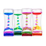 LULUFUN Liquid Motion Timer Bubbler, Sensory Toys for Visual Relaxation, Desk Toy,Gifts for Adults and Children (Pack of 4)