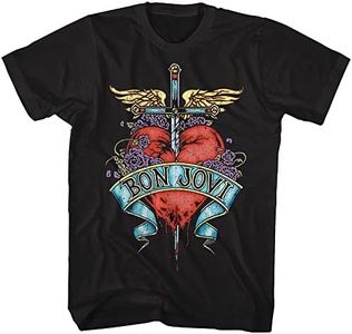 American Classics Bon Jovi Heart Adult T-Shirt - Black
