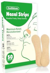 ZenithHome Nasal Strips, Upgraded Softer & Stronger Snoring Aids for Men and Women, 50 Pieces Nose Strips Anti Snoring Devices, Help Reduce Snoring, Relieve Nasal Congestion, Drug-Free, Deeper Sleep
