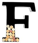 Wine Cork Holder - Metal Monogram Letter (F), Black, Large | Wine Lover Gifts, Housewarming, Engagement & Bridal Shower Gifts | Personalized Wall Art | Home Décor