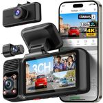 REDTIGER F17 2026 Edition 4K 3 Channel Dash Cam, Upgraded STARVIS 2 IMX675 Sensor, 4K Front+1080P Cabin+1080P Rear, 5.8G WiFi GPS, IR Night View, WDR, 512GB Max (Card Not Included