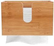 Lawei Bamboo Paper Towel Dispenser, Wall Mount and Countertop Paper Towel Holders, Multifold Hand Napkins Dispenser Box for Kitchen, Bathroom, Office, Toilet