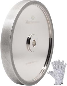 MORESUPERHARD CBN Grinding Wheel 8 inch 320 Grit,1" Wide,5/8" Arbor,Suitable for All Kinds of 8 inch Bench Grinders,for Sharpening High Speed Steel Tools Woodturning Tools(320 Grit)