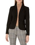 Calvin Klein Women's Two Button Lux Suit Blazer, Black Night, 12