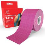 MY ARMOR Kinesiology Tape for Physiotherapy, Kinesio Tape for Sports Injury Pain Relief Muscle Tape for Shoulders, Arms, Ankles Athletic Tape for All Body Exercise Pain Support - 5Cm x 5Mt, Pink