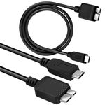 Storite 1 Meter USB Type C to Micro-B USB 3.0 Cable, 10Gbps Fast Charging & Syncing Cord for Portable External Hard Drives Like Wd Elements, My Passport Seagate Expansion, MacBook Pro Air - Black