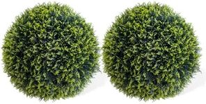 Topiary Ball 2 Pcs, Artificial Cedar Topiary Balls Garden Spheres Decorative Balls for Outdoor Patio Garden and Indoor, Wedding Decoration, 24.8 Inch