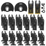 shirylzee 40PCS Multi Tool Accessories Set, Oscillating Saw Tool Include 2PCS Titanium, Wood/Metal Universal Quick Release Saw Accessories Fit Bosch, Fein Multimaster, Ryobi, Milwaukee,Dremel, Makita