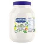 Hellmann's Egg Free Vegan Mayonnaise, No Artificial Colors Or Flavors Gluten Free, 3.78 L