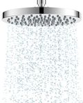 Hibbent Fixed Shower Head 8 Inch Rainfall Showerhead,High Pressure,Swivel Spray Angle, Voluptuous Shower Experience, Easy Installation, Replacement Shower Heads, Stainless Steel Cover,Chrome