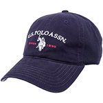 Concept One U.s Polo Assn. Embroidered Pony Horse Logo Since 1890 Adjustable Cotton Baseball Hat with Curved Brim, Navy, One Size