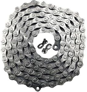 VERKSTAD Bike Chain 8-Speed 1/2" x 3/32" 116 Links for Road Bike MTB Racing Cycling, Silver