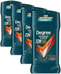 Degree Men Advanced Antiperspirant Stick for 72H Sweat & Odour Protection, Adventure, Deodorant with MotionSense Technology, 76g (Pack of 4)