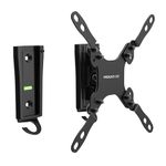 Mount-It! RV TV Mount with Dual Wall Plates for Indoor & Outdoor Use | Quick Release Full Motion Bracket | Tilt & Swivel | Rustproof Aluminum | VESA 75x75–200x200 | 13–43” TVs | 33 lbs | 2.5” Profile