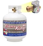 Flame King YSN230b 20 Pound Steel Propane Tank Cylinder with OPD Valve and Built-in Gauge, 20 lb Vertical