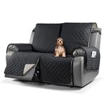 TAOCOCO Recliner Sofa Protector,2 Seater Recliner Covers,Waterproof Recliner Sofa Covers,Non Slip Recliner Chair Covers,Armchair Covers for Pets,Reclining Sofa Covers with Pockets(Black)