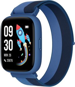 BIGGERFIVE Kids Smart Fitness Watch – 1.8" Waterproof, Heart Rate, Nylon
