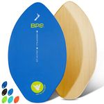 'Shaka' Skimboards with Colored EVA Grip Pad and High Gloss Clear Coat | Wooden Skim Board with Grip Pad for Kids and Adults | Choose from 3 Sizes and Traction Pad Color