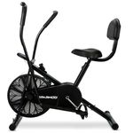 Sparnod Fitness SAB-05 Upright Air Bike Exercise Cycle for Home Gym - Adjustable Resistance, Height Adjustable Seat, Maximum User Weight - 120 kg