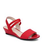 LifeStride Women's YOLO Wedge Sandal, red, 8 W US