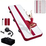 Tuxedo Sailor Inflatable Gymnastics Tumbling Mat Tumble Track Thickness Floor Mat With Electric Air Pump for Gymnastics/Training/Home/Cheerleading/Water/Gym/Yoga