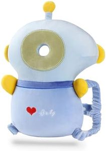 JunNeng Baby Head Protector Backpack Memory Foam, 3-Sided Fall Head Safety Protection, Blue Astronaut