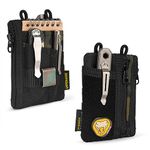 VIPERADE VE18-S Small EDC Pouch, Mini Pocket Organizer Pouch for Men, EDC Pocket Organizer Pouch, 3 Slots with 2 Zipper Pockets, EDC Pouch Multitool Pouch