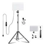 ADZOY Professional Combo of 10 Inch USB Powered Bi-Colors LED Panel Light with 7 Feet Adjustable Metal Tripod and Collar Lapel Microphone for Baking, Craft, Calligraphy, Drawing