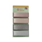 Bells and Whistles Metallic Satin Ribbons Combo of 4 (Length : 5 Yards per Color, Width : 1 inch) Christmas