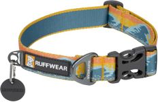 Ruffwear, Crag Dog Collar, Stylish Adventure Collar with Premium Reflective Design, Quick Release Buckle, Lightweight All-Day Comfort, Rising Wave, 14"-20"