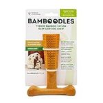 Bamboodles Peanut Butter T-Bone Dog Chew Toy - Medium