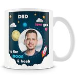 Dad Photo Mug Gift - Dad Love You to The Moon and Back Cup