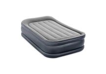 Intex Polyvinyl Chloride (Pvc) Dura-Beam Standard Series Deluxe Pillow Rest Raised Airbed With Internal Pump, Twin - Multicolor