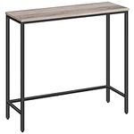 HOOBRO Narrow Console Table, 29.5" Entryway Table, Small Sofa Table, Side Table, Display Table, for Hallway, Bedroom, Living Room, Foyer, Greige and Black BG75XG01