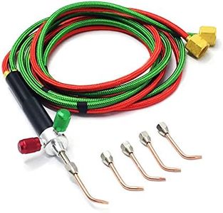 Mini Oxygen Torch Kit, Micro Oxygen Acetylene/Butane Gas Welding Torch with 5pc Tips for Jewelry Repair