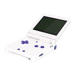 eXtremeRate Chameleon Purple Blue Glossy Custom Full Set Buttons for Gameboy Advance SP, Replacement A B L R Button Power On Off Volume Button D-pad Key for GBA SP Console - Console NOT Included