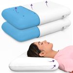 MY ARMOR Ventilated Cool Gel Memory Foam Pillows, Orthopedic Pillows for Neck Pain Relief, King Size - 24X15X5 Inches Without Cover - Pack of 2