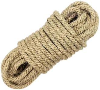 NorthPada 5/16 inch (8mm) x 164 ft (50Meter) Natural Sisal Hemp Rope Heavy Duty Thick Twine for Cat Scratcher Post Tree, Garden, Binding, Crafts Packing Material