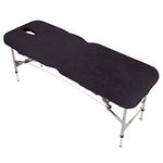 PHYSIQUE Couch Cover for Massage Table/Bed - Protective Cover with Face Hole - Massage Bed Cover, Comfortable and Thick Fabric - Black