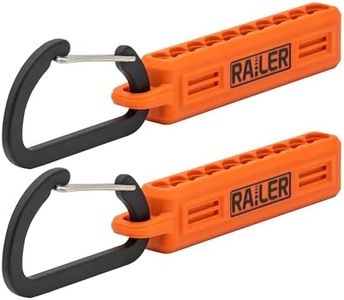 Screwdriver Bit Holder Storage Organizer – Railer 10-Hole Orange Bit Holder with Carabiner - 2 Pack