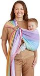 LÍLLÉbaby Ring Sling Baby Wrap Carrier | Made for Versatile Babywearing | Support Wrap for Mother's | Holds Babies from 7-33 lbs (Rainbow)