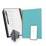 Rocketbook Fusion Smart Reusable Notebook - Calendar, To-Do Lists, and Note Template Pages with 1 Pilot Frixion Pen & 1 Microfiber Cloth Included - Neptune Teal Cover, Letter Size (8.5 inch x 11 inch)