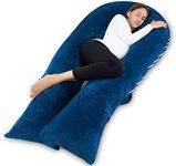 Meiz Pregnancy Pillow, Pregnancy Body Pillow, Pregnancy Pillows for Sleeping, 65" Maternity Body Pillow for Pregnant Women with Velvet Cover, Blue