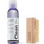 Jason Markk Essential Kit, Shoe Cleaner, Trainers Care, 2-Piece Set, Deep Cleaning Solution & Durables Brush, Ideal for Footwear, Full Grain Leather, Rubber, and more, 4oz