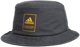 adidas Men's Lifestyle Bucket Hat, Grey Six/Bold Gold/Black, One Size, Grey Six/Bold Gold/Black, One Size