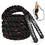 HPYGN Weighted Heavy Skipping/Jump Rope 9.2ft 2.8LB for fitness, Exercise, boxing Gym Training, Home Workout, Improve Strength and Building Muscle, Total Body Workout Equipment for Men