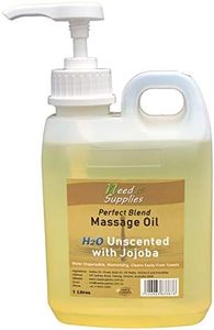 Massage Oil 1L + Pump - H2Oil - Premium Grade, Jojoba, Water Dispersable, Unscented