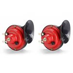 Qiilu 300DB Loud Train Horn for Truck Electric Snail Horns 12V Snail Electric Horn High and Low Dual Tone Horns Waterproof Air Electric Snail Single Horns for Car Motorcycle