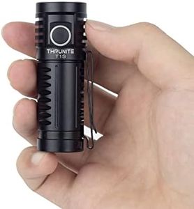 ThruNite T1S Magnetic Tailcap Mini Flashlights, USB C Rechargeable Flashlight with SST40 LED, 1212 Lumen, 184 Meters Long Throw EDC Flashlight - Black CW, Aluminum