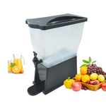 CLIVIA 3 Gallon Beverage Dispenser, Commercial Drink Dispenser Juicer Dispenser for Restaurant/Buffet/Bar/Parties-Translucent/Black